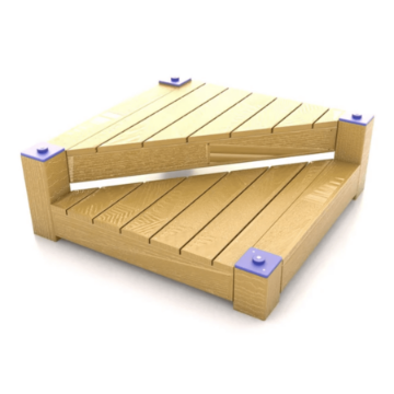 RECF0002XX - Climb And Sit Platform Commercial Dog Park Equipment - Inground Mount
