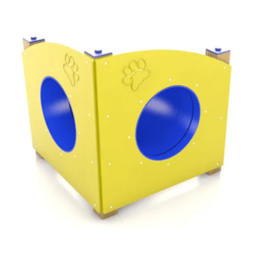 RECF0013XX - Nice Turn Dog Tunnel Outdoor Dog Play Equipment - Inground Mount