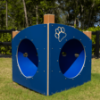 RECF0013XX - Nice Turn Dog Tunnel Outdoor Dog Play Equipment - Inground Mount