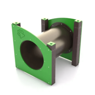 RECF0008XX - Dog Log Tunnel Dog Park Agility Equipment - Inground Mount