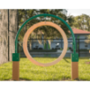 RECF0006XX - Through The Target Dog Exercise Equipment For Parks - Inground Mount