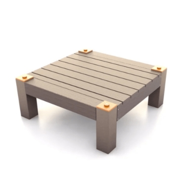 RECF0009XX - Let’s Rest Climbing Platform Dog Playground Equipment - Inground Mount
