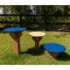 RECF0005XX - Step Up Dog Steps Outdoor Dog Park Equipment - Inground Mount 