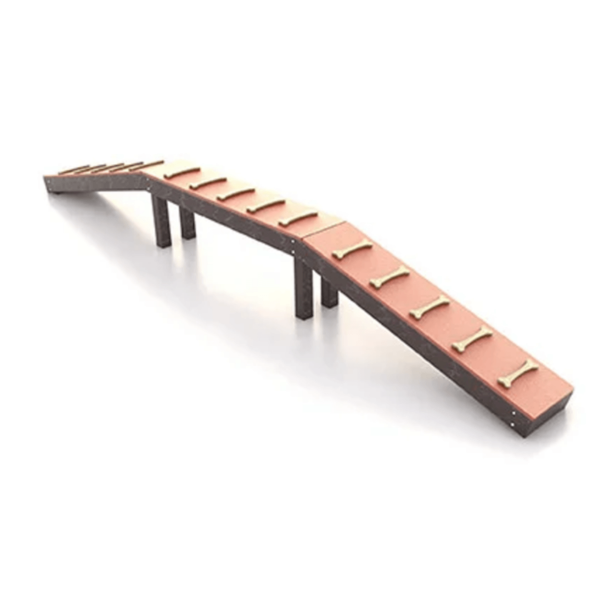 RECF0015XX - Walk The Plank Dog Exercise Equipment For Parks - Inground Mount