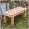 4 Ft Cedar Courtyard Wooden Bench