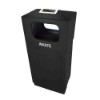 39-Gallon Ash Hooded Top Trash Can