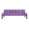 Perforated Park Bench With Steel U-Legs