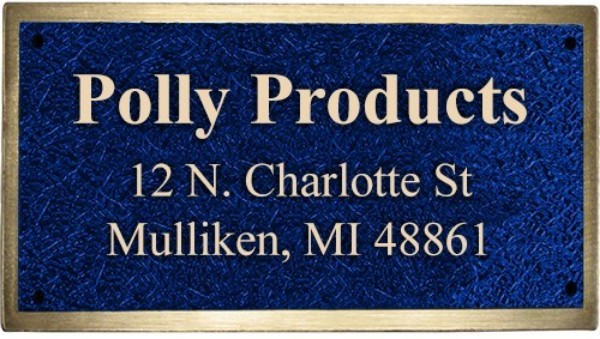 4" X 8" Colored Cast Bronze Custom Plaque