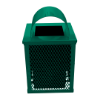 32 Gallon Square Trash Can - Plastic Coated Expanded Metal	