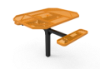 Octagon-Accessible-2-Seat-Pedestal-Table-Expanded-Metal-Inground-Mount