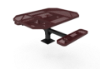 Octagon-Accessible-2-Seat-Pedestal-Table-Expanded-Metal-Surface-Mount