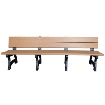 Picture of 8 Ft. Spruce Recycled Plastic Bench with Back