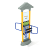 Royal Double Station Back Massage Outdoor Fitness Equipment - Blue on Yellow