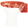 Outdoor concrete basketball hoop with powder coated steel rim and net for parks, schools, and recreation courts