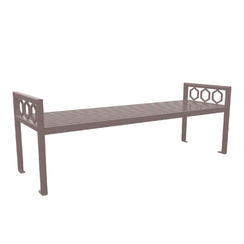 Biscayne Powder Coated Steel 8 Foot Bench without Back - Park Tables ...