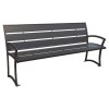 Bryce Powder Coated Steel Bench with Back
