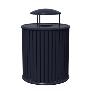 Zion 32 Gallon Powder Coated Steel Trash Receptacle with Lid
